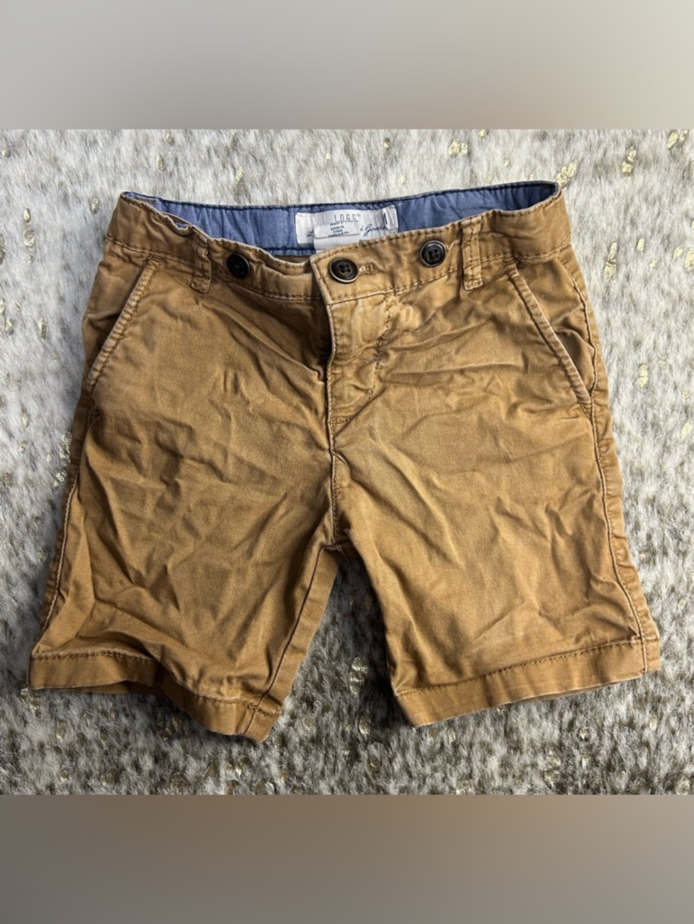 5 for $25🔥H&M L.O.G.G. Cargo Adjustable Waist Tan‎ Shorts Boys 3T-4T